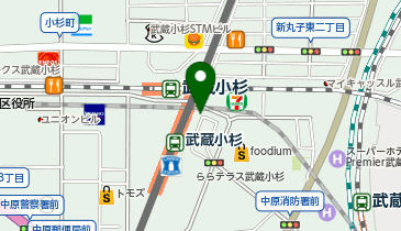 武蔵小杉駅東口 タクシー乗り場の地図画像