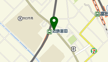 近鉄富田駅東口 タクシー乗り場の地図画像