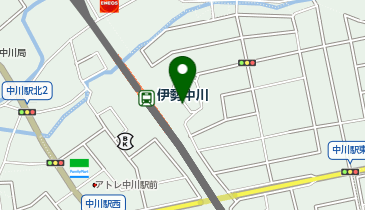 伊勢中川駅東口 タクシー乗り場の地図画像