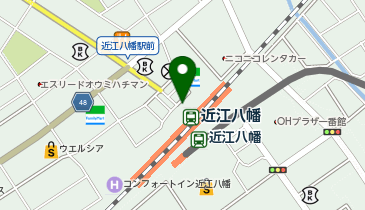 近江八幡駅北口 タクシー乗り場の地図画像