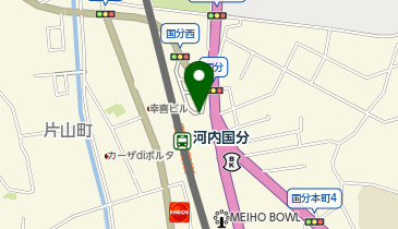 河内国分駅東口 タクシー乗り場の地図画像