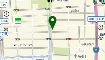 西川緑道公園筋 タクシー乗り場の地図画像