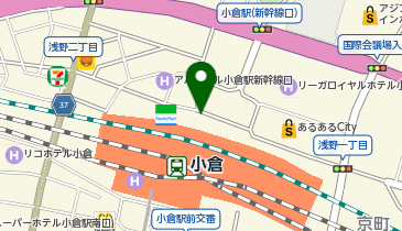 小倉駅新幹線口 タクシー乗り場の地図画像