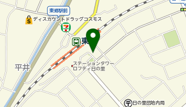 東郷駅日の里口 タクシー乗り場の地図画像