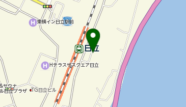 日立駅海岸口 タクシー乗り場の地図画像