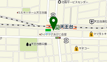 天王台駅南口 タクシー乗り場の地図画像