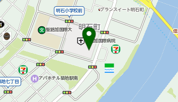中央区のkm タクシー乗り場の地図画像