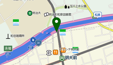 明大前駅北口 タクシー乗り場の地図画像