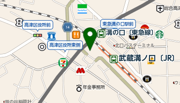 溝の口駅南口 タクシー乗り場の地図画像