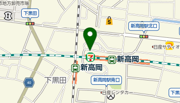 新高岡駅北口 タクシー乗り場の地図画像