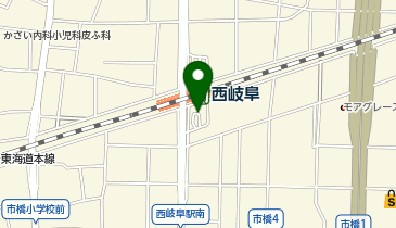 西岐阜駅南口 タクシー乗り場の地図画像