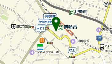 伊勢市駅南口 タクシー乗り場の地図画像