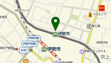 伊勢市駅北口 タクシー乗り場の地図画像