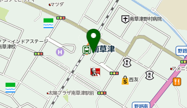 南草津駅東口 タクシー乗り場の地図画像