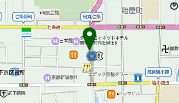 京都ヨドバシ タクシー乗り場の地図画像