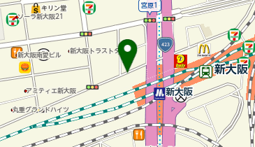 新大阪駅北口 タクシー乗り場の地図画像