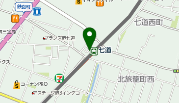 南海七道駅  タクシー乗り場の地図画像