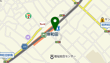 岸和田駅東口 タクシー乗り場の地図画像