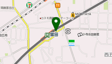 富田駅 阪急 タクシー乗り場の地図画像