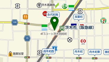 茨木市駅西口 タクシー乗り場の地図画像