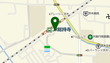 JR総持寺駅 タクシー乗り場の地図画像