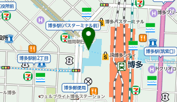 博多駅博多口 タクシー乗り場の地図画像