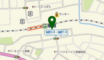 星置駅南口 タクシー乗り場の地図画像