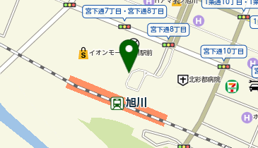 旭川駅北口 タクシー乗り場の地図画像