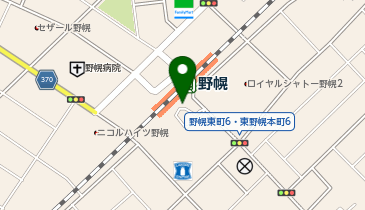 野幌駅南口 タクシー乗り場の地図画像