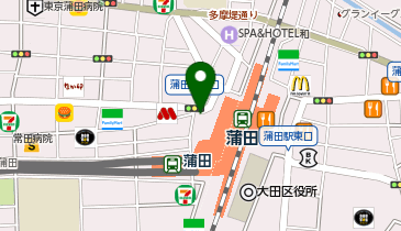 蒲田駅西口 タクシー乗り場の地図画像