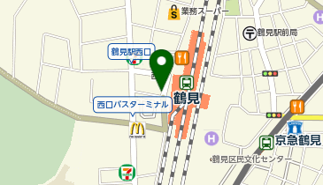 鶴見駅西口 タクシー乗り場の地図画像