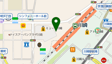 川崎駅西口 タクシー乗り場の地図画像