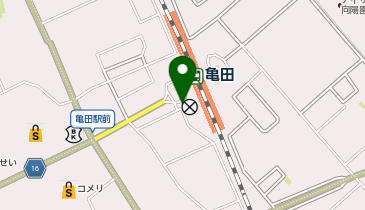 亀田駅西口 タクシー乗り場の地図画像