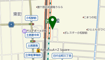 小松駅東口 タクシー乗り場の地図画像