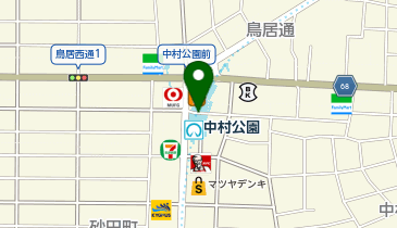 中村公園駅 タクシー乗り場の地図画像