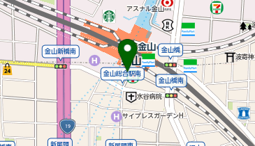 金山駅南口 タクシー乗り場の地図画像