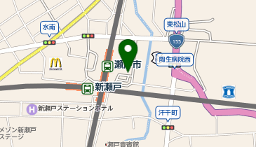 瀬戸市駅東 タクシー乗り場の地図画像