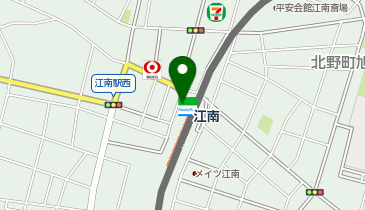 江南駅西口 タクシー乗り場の地図画像