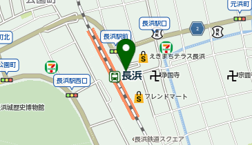 長浜駅東口 タクシー乗り場の地図画像