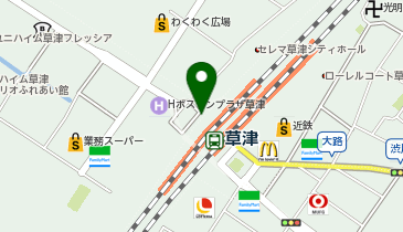 草津駅西口 タクシー乗り場の地図画像