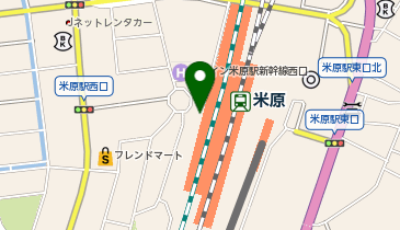 米原駅西口 タクシー乗り場の地図画像