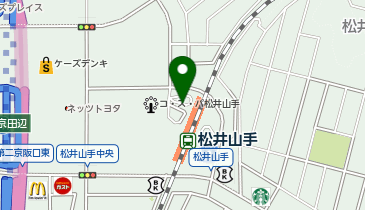 松井山手駅 タクシー乗り場の地図画像
