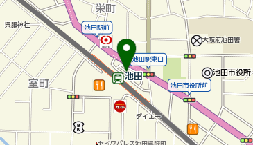 阪急池田駅 タクシー乗り場の地図画像