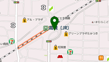 高槻駅南口 タクシー乗り場の地図画像