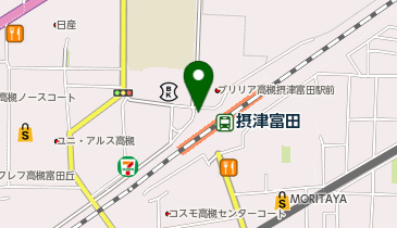 摂津富田駅 タクシー乗り場の地図画像