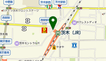 茨木駅西口 タクシー乗り場の地図画像