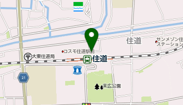 住道駅北口 タクシー乗り場の地図画像