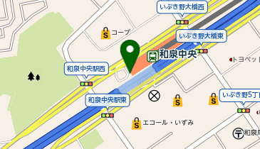 和泉中央駅 タクシー乗り場の地図画像