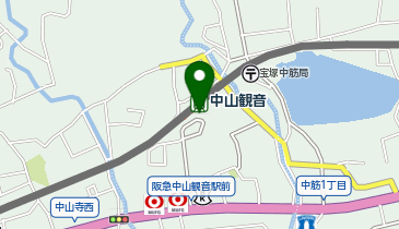中山観音駅 タクシー乗り場の地図画像