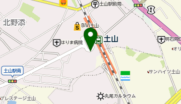 土山駅南口 タクシー乗り場の地図画像